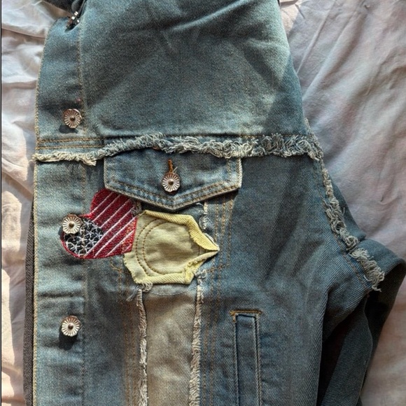 POL Multicolor Patchwork Denim Jacket - Picture 3 of 4